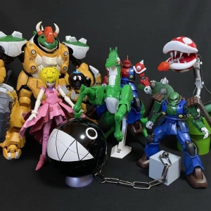 高达模型的超级马里奥世界