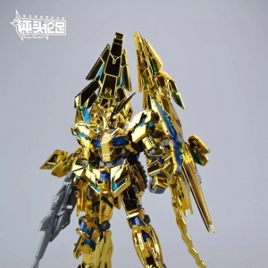 【评头论足】电镀之兽！万代HGUC 电镀版 NT菲尼克斯 独角兽三号机 高达模型 ...