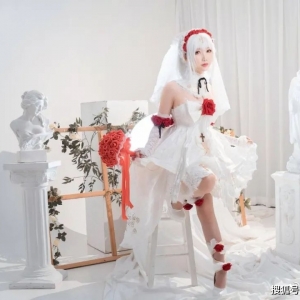 cos：崩坏3花嫁德莉莎cos正片@面饼仙儿