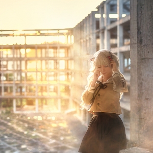 cos：黄昏下的JK少女日常。