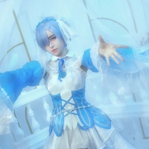 cos：蕾姆水晶礼服cos正片@梧桐，守护这一抹微笑