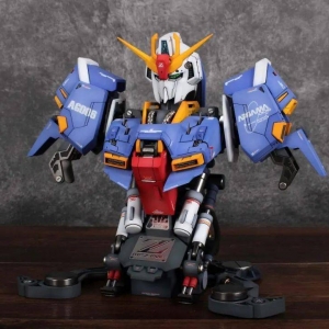 1/48 Zeta胸像涂装制作， 加灯展示