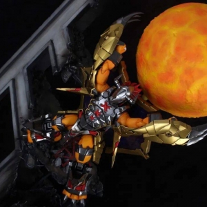 FRS战斗暴龙兽&amp;机械邪龙兽战斗场景