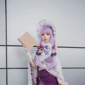 cos：东方project帕秋莉cos正片@肉扣热热子