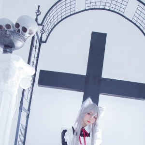cos：菲奇子女仆装cos正片@电池