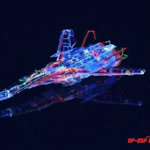 荧光彩透的魅力，超时空要塞F VF-25F虚拟空间战样式制作