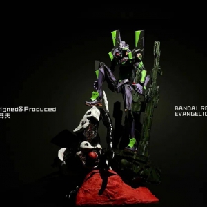 RG EVA初号机，自制脚踏使徒场景