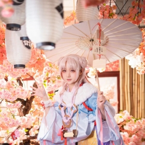 cos：阴阳师缘结神稚雪缱绻cos正片@鹤祈
