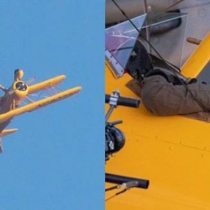 直呼好家伙！曝阿汤哥《碟中谍8》片场照：高空杂技