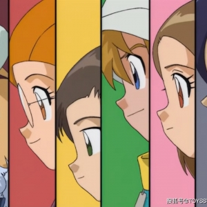 《数码宝贝大冒险》02组角色新CD封面！她们都长大了！