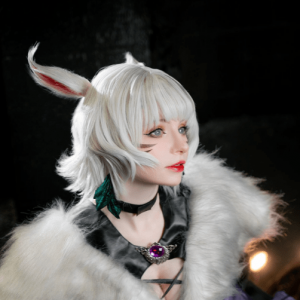 正妹COS《最终幻想14》雅修特拉 魔法猫娘可爱又性感