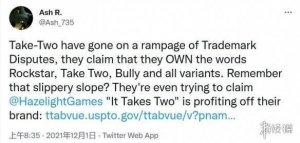 Take-Two起诉多家公司！竟因名字存在Take Two变体单词