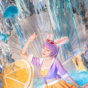 cos：王者荣耀公孙离蜜橘之夏cos正片@米粒