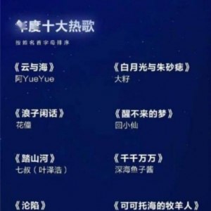 “年度十大热歌”成为全网热议焦点：均为短视频歌曲