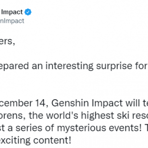《原神》将和葱仁谷滑雪场进行联动
