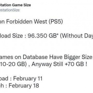 PS5版地平线2西部禁域容量曝光 地平线2西部禁域预载日期