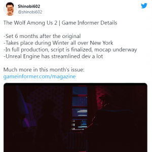 《与狼同行2》新爆料：改为虚幻引擎开发 新增动作捕捉