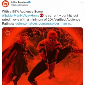 爆米花99%！《蜘蛛侠3》创烂番茄最高观众口碑纪录