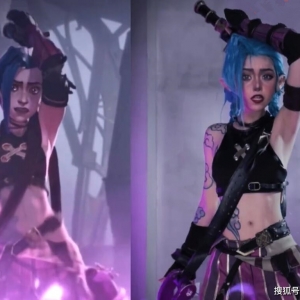 最强变装大佬，还原金克斯被误认为是本人，还是王者荣耀设计师？ ...