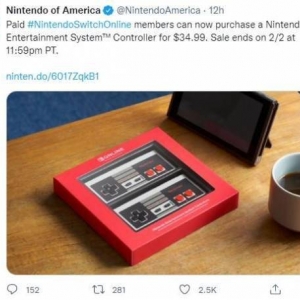34.99美元！任天堂Switch NES无线手柄开启优惠