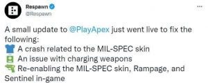 《Apex英雄》推出新更新 修复皮肤和武器问题