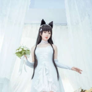 cos：碧蓝航线爱宕犬花嫁cos正片@杰西恩