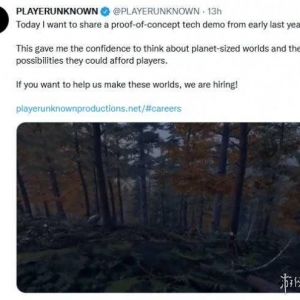 《PUBG》之父工作室发布新作《Prologue》技术演示
