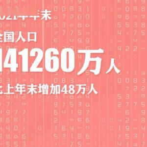 2021年全国人口净增长48万！自然增长率创50年来新低