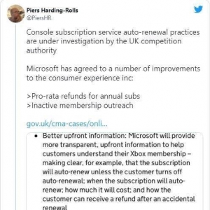 微软将改善XGP订阅体验！用户不想续费可按比例退款