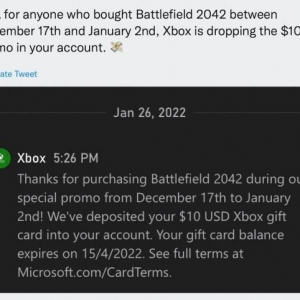 Xbox为《战地2042》玩家发放10刀优惠券：原因未知