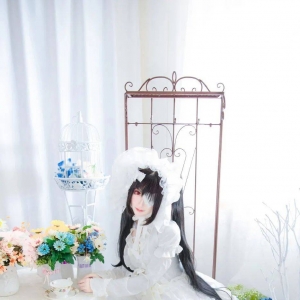 cos：约会大作战时崎狂三婚纱cos正片@羽生三未