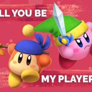 星之卡比情人节卡片 宝可梦情人节贺图