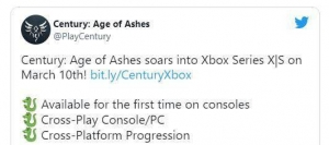 《世纪：灰烬纪元》将于3月10日推出Xbox Series X/S版