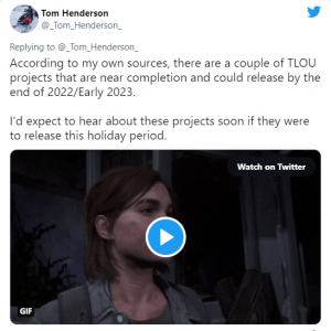 曝料：多个《美末》项目即将完成，最早年底发布