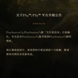 曝料：Bug已修复！《老头环》PS4实体版可升级至PS5