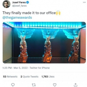 《双人成行》制作人“暴躁老哥”终于收到了3座TGA奖杯