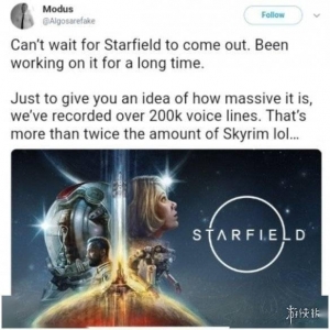 配音人员爆料《星空》台词超20万行！是《老滚5》两倍