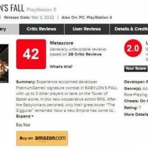 《巴比伦的陨落》“喜提”今年PS5最烂游戏！彻底凉凉