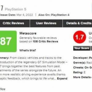 玩家集体抵制！《GT7》两天时间评分再次跌穿仅1.7分