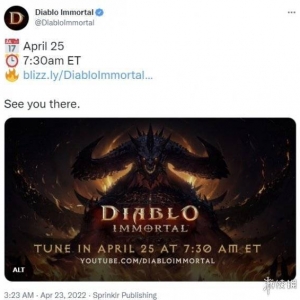 手游《暗黑破坏神：不朽》4月25晚公布最新消息