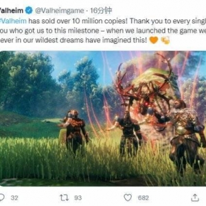 《Valheim英灵神殿》已卖1000万份！官方：做梦也没想到