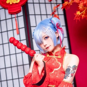 cos：新春祝愿版蕾姆cos正片@甜酱寿司派