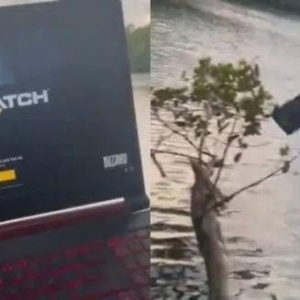 该说不说，很讲究！玩家为戒《守望》把电脑扔进湖里