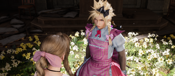 【FF7】克劳德女仆服装