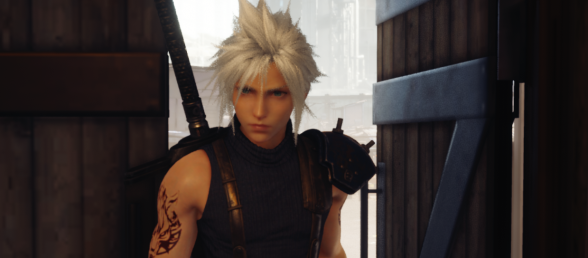 【FF7】克劳德新裤子与纹身和白色头发